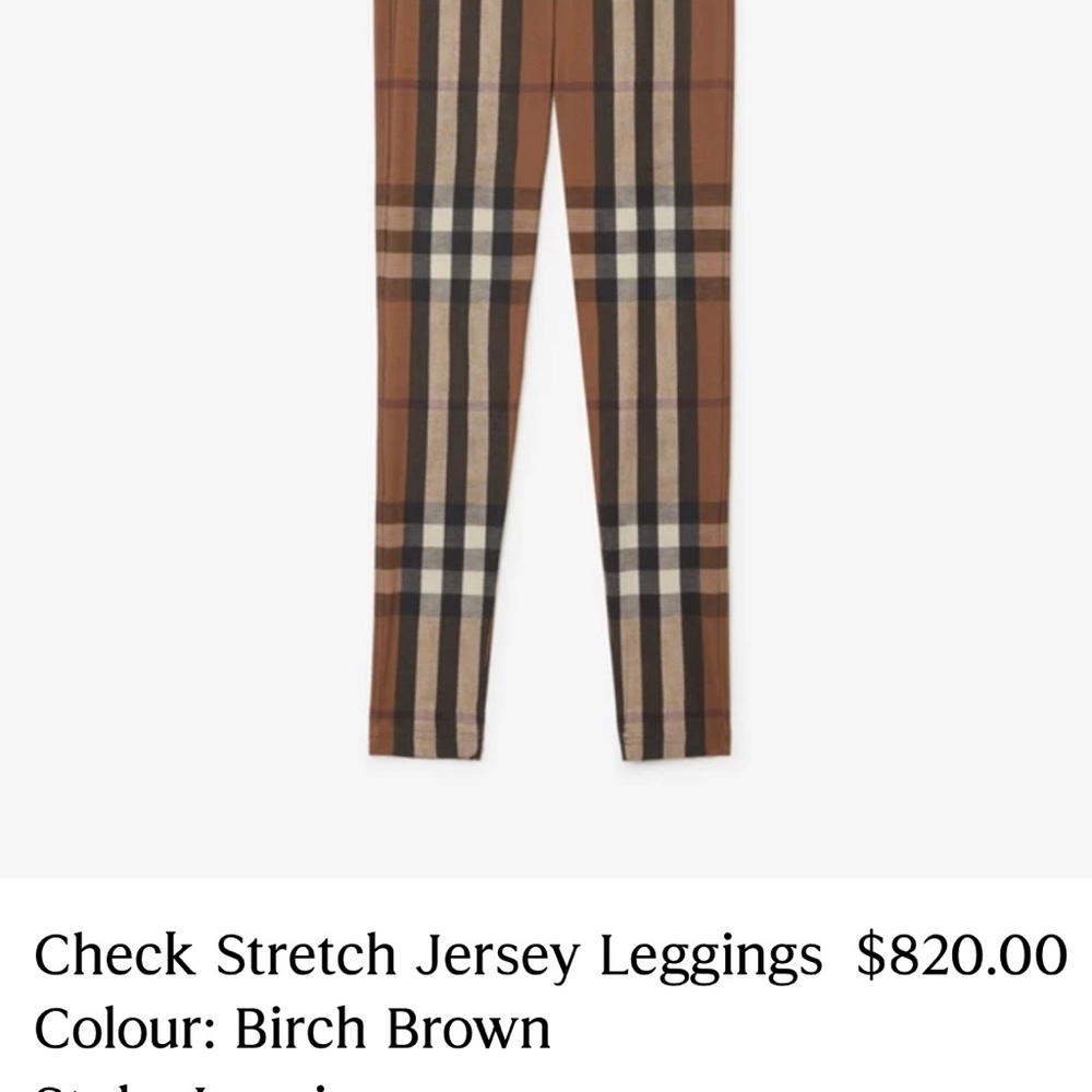 Burberry Check Stretch Leggings